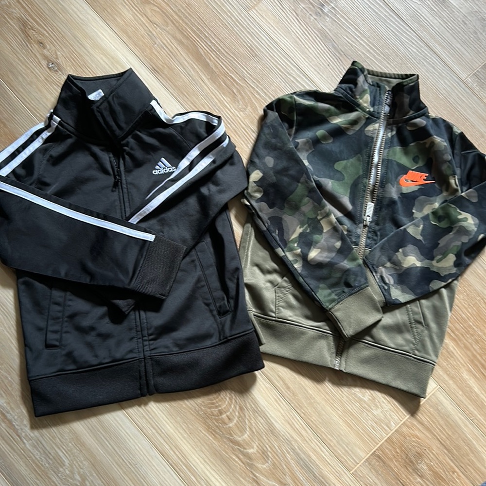 Boys Adidas/ Nike zip up jackets
